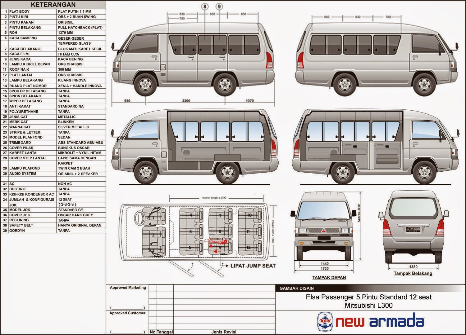 Karoseri Minibus L300 - Free Vector Download 2020